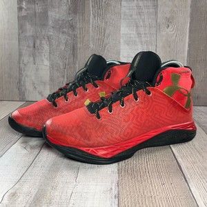 Under Armour Fire Shot Boy's Running Shoes Sneakers Red Size 5.5Y 1276857-985